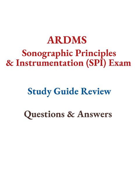 ardms spi exam study guide